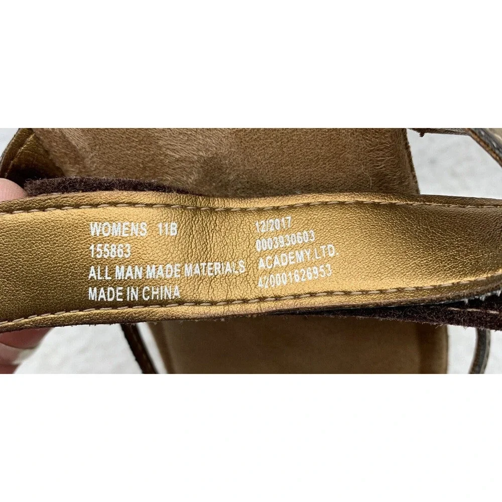 Magellan Outdoors Sandals Womens 11‎ Strappy Flip Flop Thong Tan Brown Summer